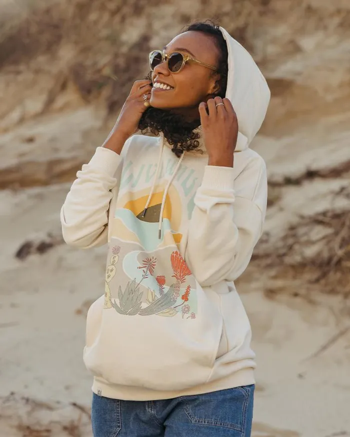 Passenger Clothing Live Wild Recycled Cotton Oversized Hoodie Birch Women Hoodies and Sweatshirts