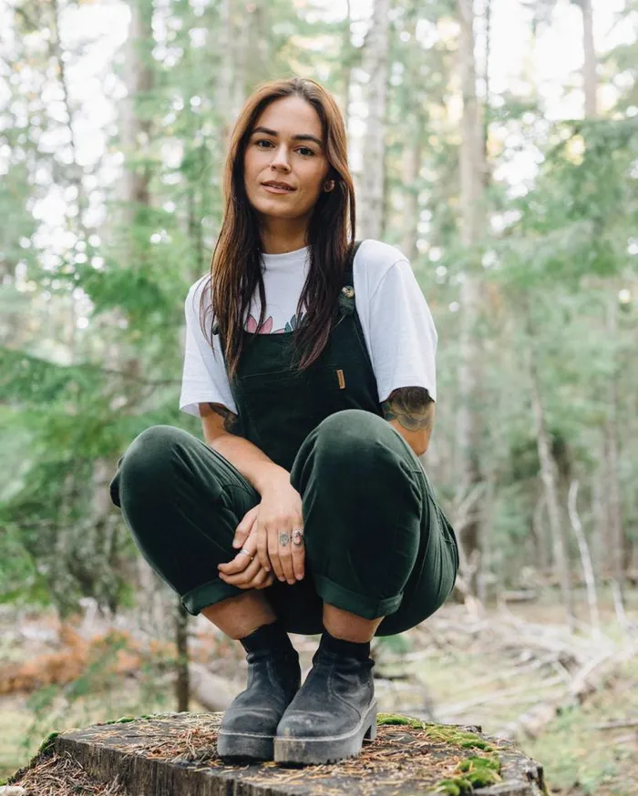 Passenger Clothing Meadows Cord Dungarees Fir Tree Women Dungarees and Trousers