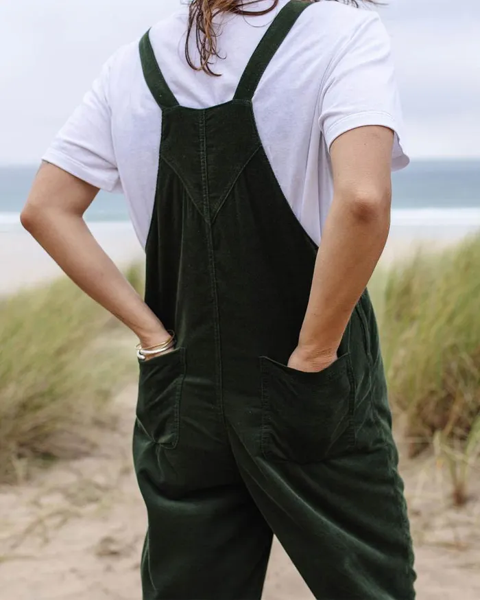 Passenger Clothing Meadows Cord Dungarees Fir Tree Women Dungarees and Trousers