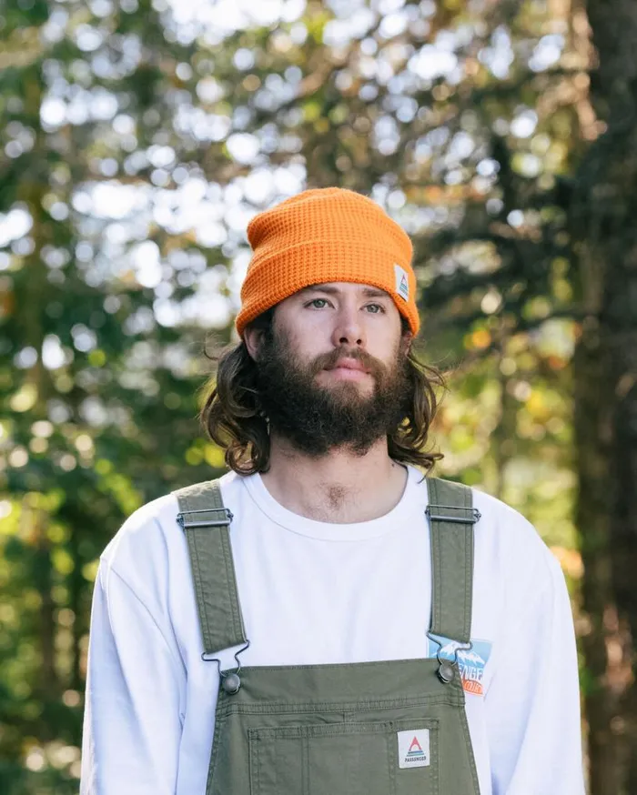 Passenger Clothing Moss Double Layer Recycled Waffle Beanie Mandarin WomenMen Beanies