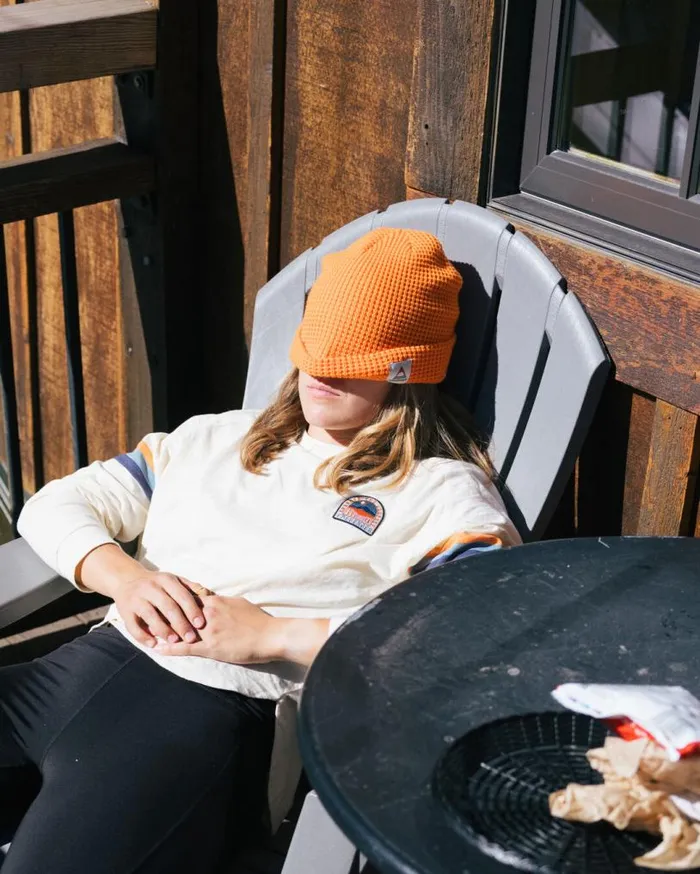 Passenger Clothing Moss Double Layer Recycled Waffle Beanie Mandarin WomenMen Beanies