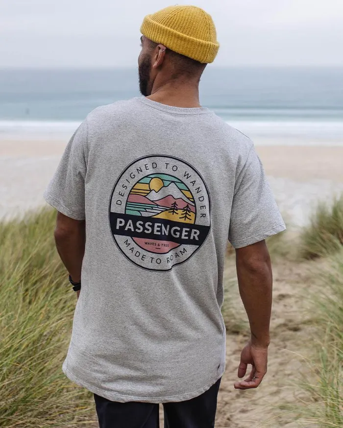 Passenger Clothing Odyssey Recycled Cotton TShirt Grey Marl Men TShirts and Vests