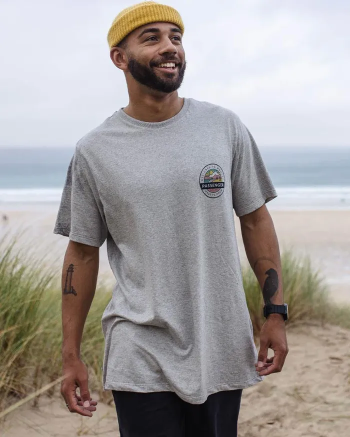 Passenger Clothing Odyssey Recycled Cotton TShirt Grey Marl Men TShirts and Vests