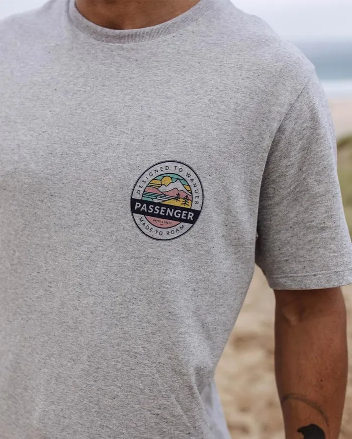 Passenger Clothing Odyssey Recycled Cotton TShirt Grey Marl Men TShirts and Vests