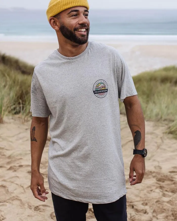 Passenger Clothing Odyssey Recycled Cotton TShirt Grey Marl Men TShirts and Vests