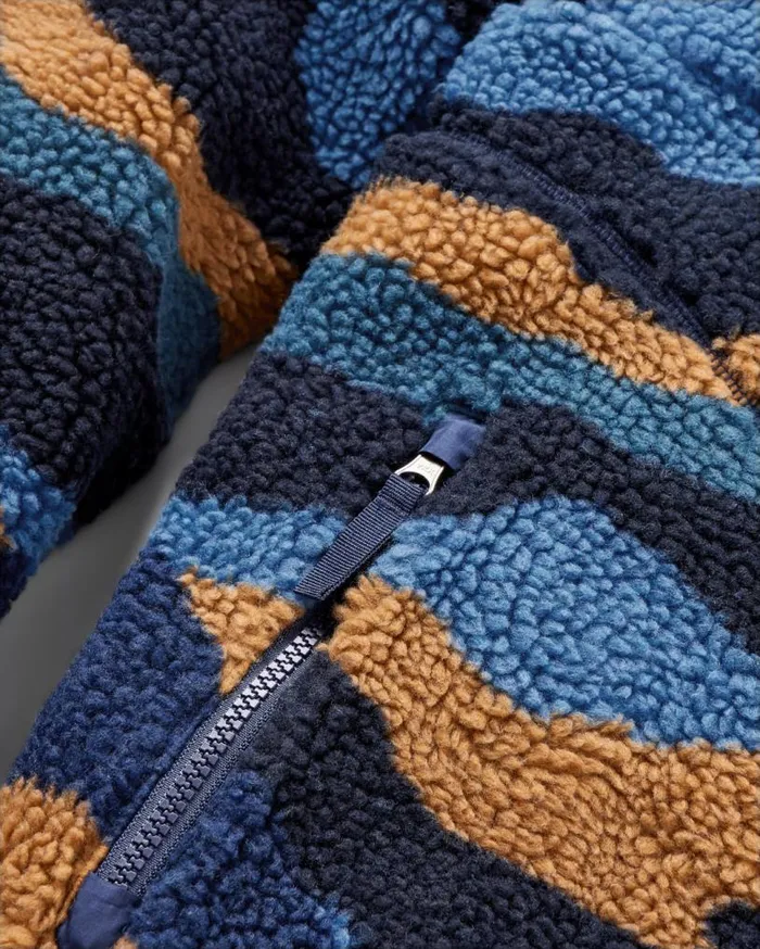 Passenger Clothing Offroad Recycled Sherpa 12 Zip Fleece Scenic Navy Men Fleece