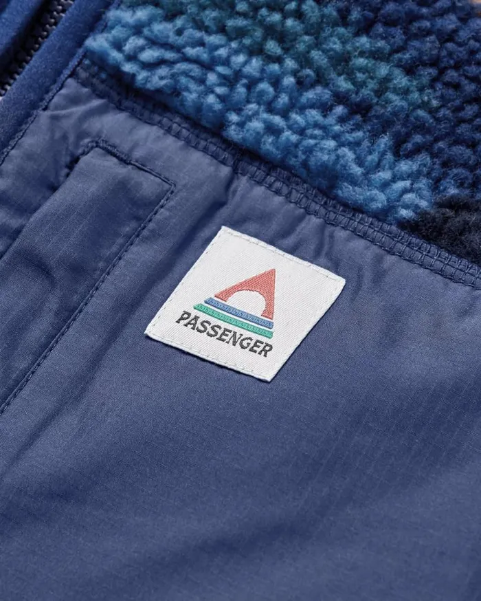 Passenger Clothing Offroad Recycled Sherpa 12 Zip Fleece Scenic Navy Men Fleece