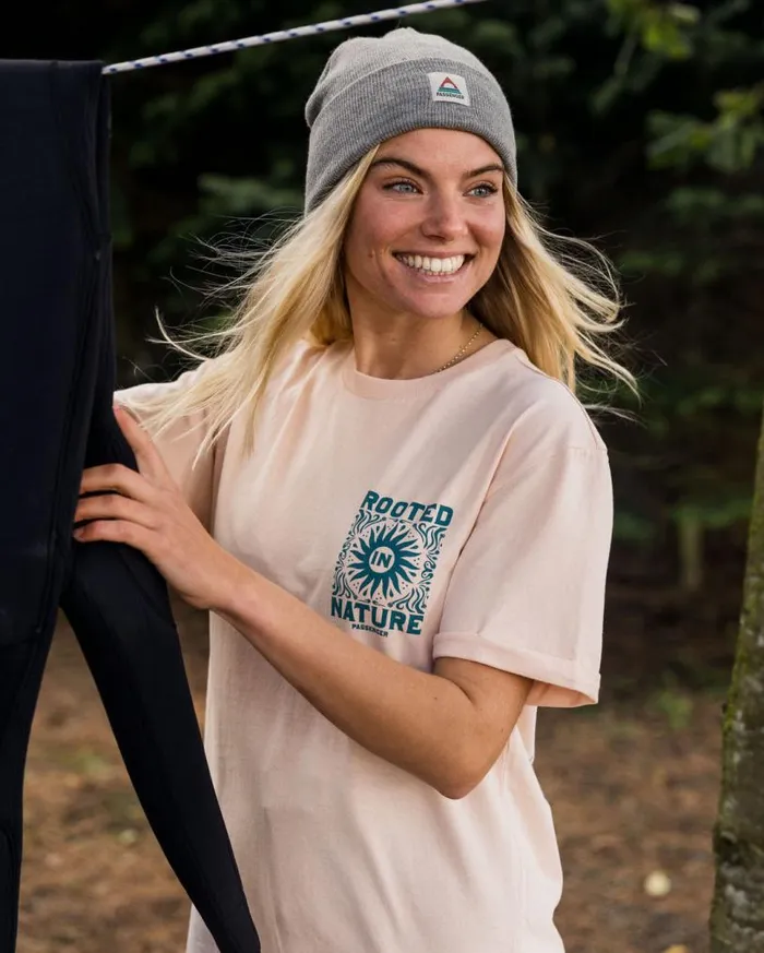 Passenger Clothing Rooted In Nature Recycled Cotton TShirt Peach Whip Women Tops and TShirts