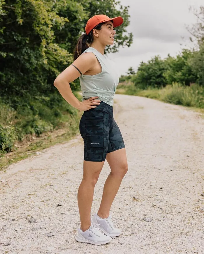 Passenger Clothing Route Recycled Active Short Black Abstract Women Activewear