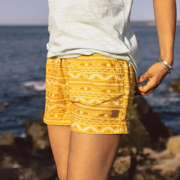Passenger Clothing Santosa Shorts Ochre Yellow Sol Women Shorts
