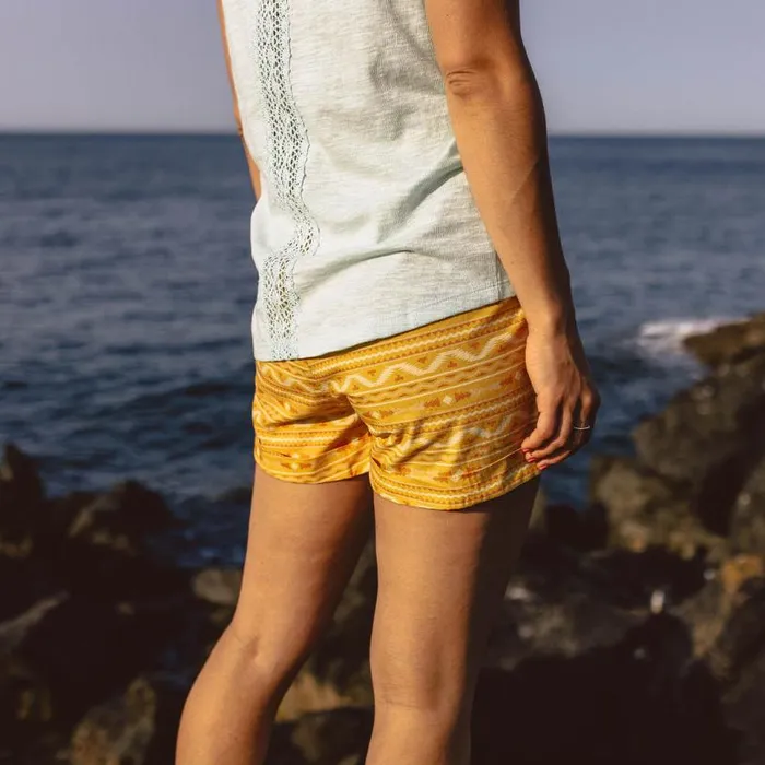 Passenger Clothing Santosa Shorts Ochre Yellow Sol Women Shorts