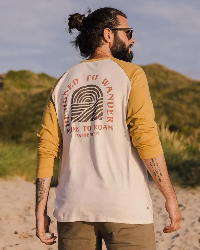 Passenger Clothing Sundown Recycled Cotton LS TShirt Mustard Gold Men TShirts and Vests