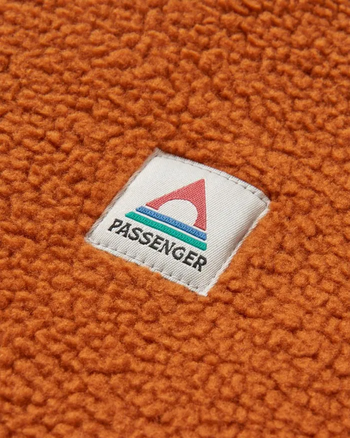 Passenger Clothing Tripper 20 Full Zip Recycled Sherpa Fleece Glazed Ginger Men Fleece