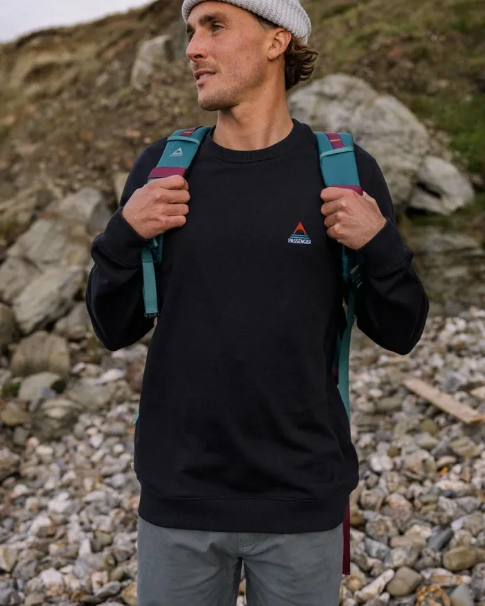 Passenger Clothing Vita Organic Cotton Sweatshirt Black Men Hoodies and Sweatshirts