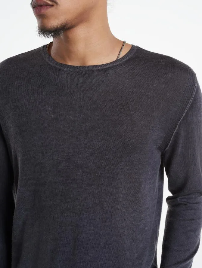 PETE CREW NECK SWEATER Med Grey Clothing John Varvatos TShirts
