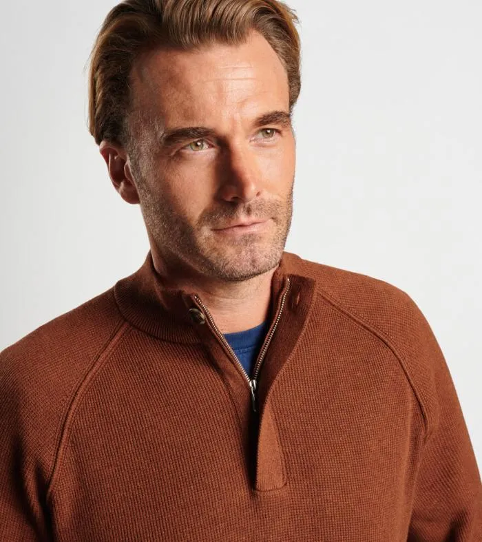 Peter Millar Sweaters Men Davenport Basketweave QuarterZip