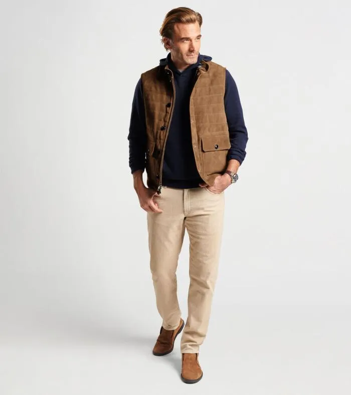 Peter Millar Vests Men Suede Greenwich Vest