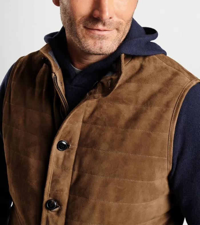 Peter Millar Vests Men Suede Greenwich Vest