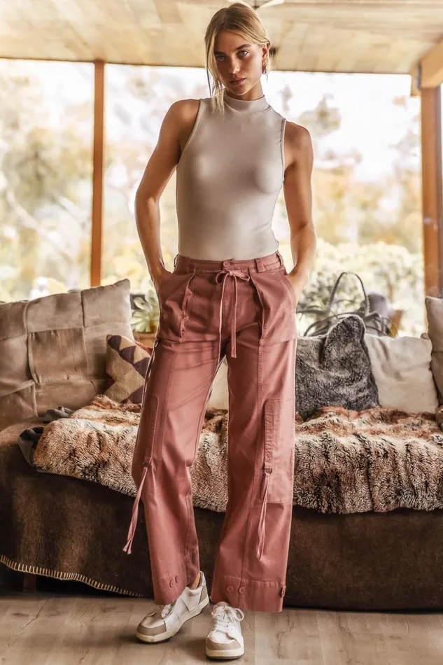 Peyton Mock Neck Bodysuit In Beige 8211 FINAL SALE Beige Women Bohme Tops