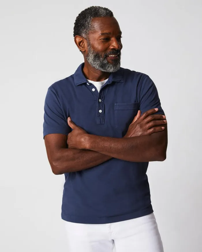 Polos Tees and Henleys Men Billy Reid Pensacola Polo Navy