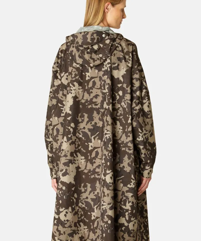 Poncho W Sleeves 8211 Brown Camo RainwearClothing Ilse Jacobsen Knitwear Poncho W Sleeves 8211 Brown Camo RainwearClothing Ilse Jacobsen Knitwear