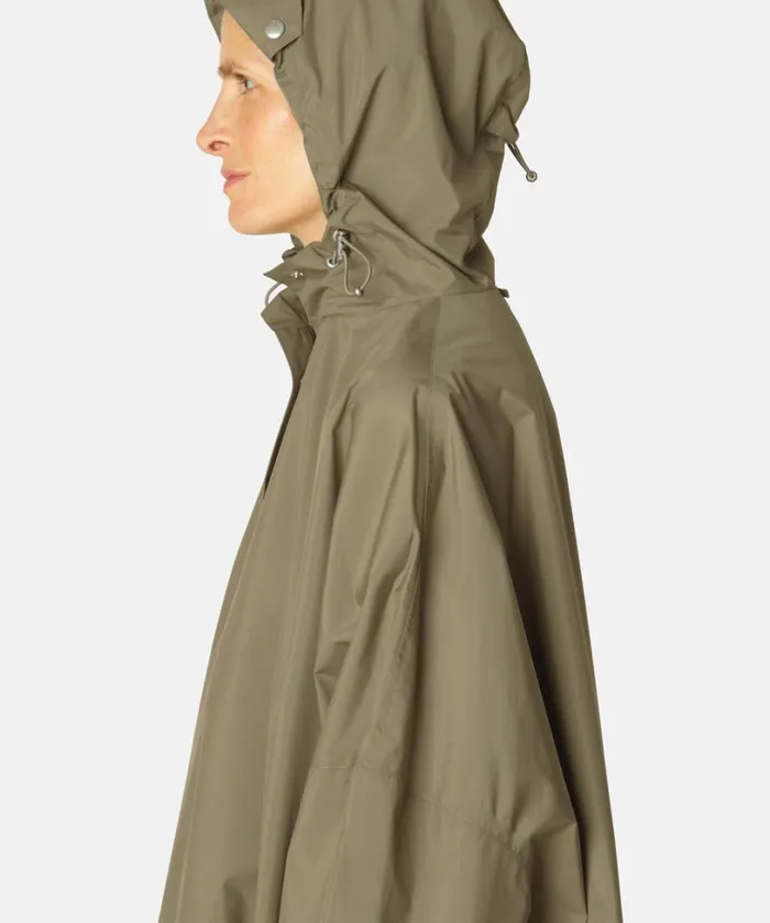 Poncho W Sleeves 8211 Covert Green RainwearClothing Ilse Jacobsen Knitwear Poncho W Sleeves 8211 Covert Green RainwearClothing Ilse Jacobsen Knitwear