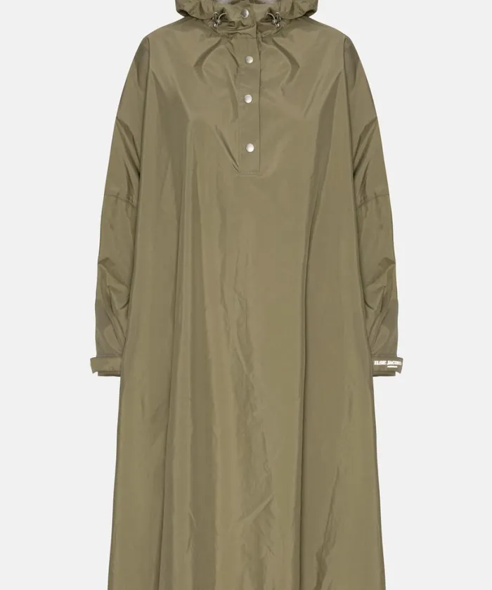 Poncho W Sleeves 8211 Covert Green RainwearClothing Ilse Jacobsen Knitwear Poncho W Sleeves 8211 Covert Green RainwearClothing Ilse Jacobsen Knitwear