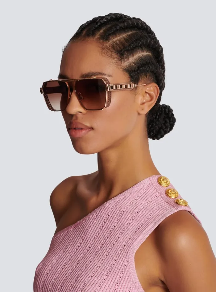 Premier Sunglasses Brown MenWomen Balmain Eyewear