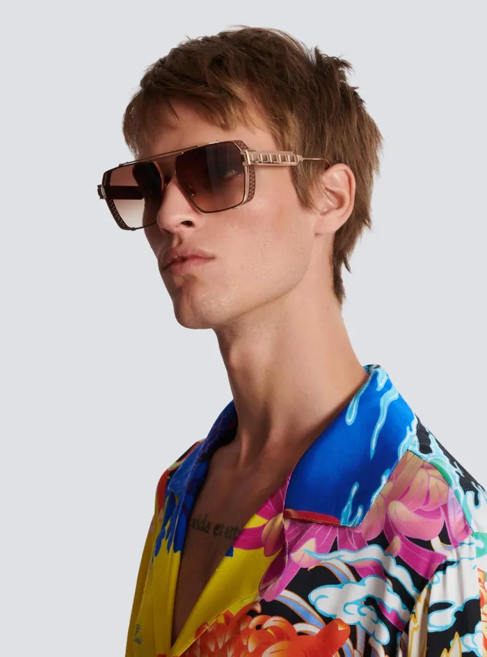 Premier Sunglasses Brown MenWomen Balmain Eyewear