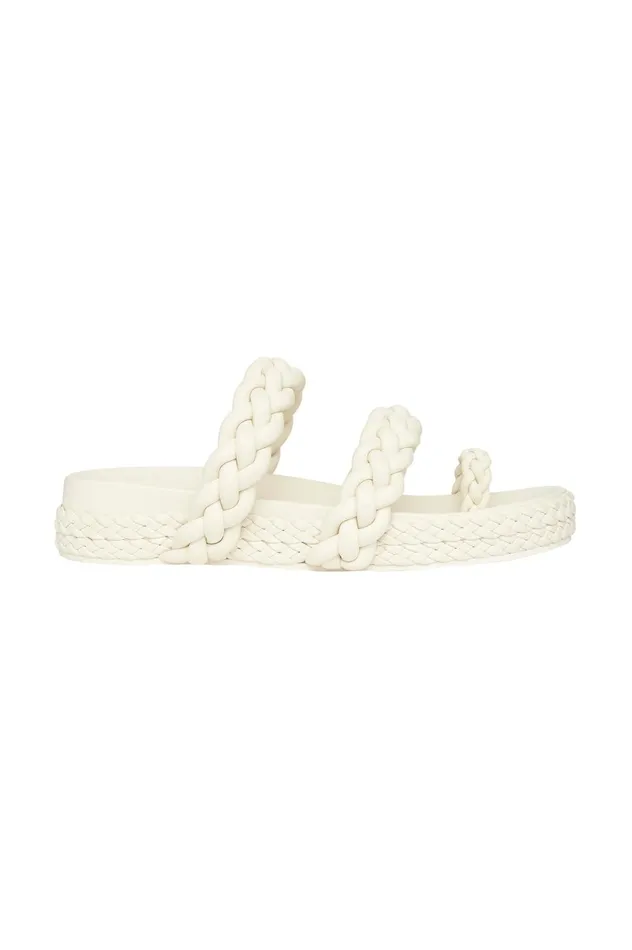 Promenade Braided Chunky Slide Ivory Women Aje Shoes
