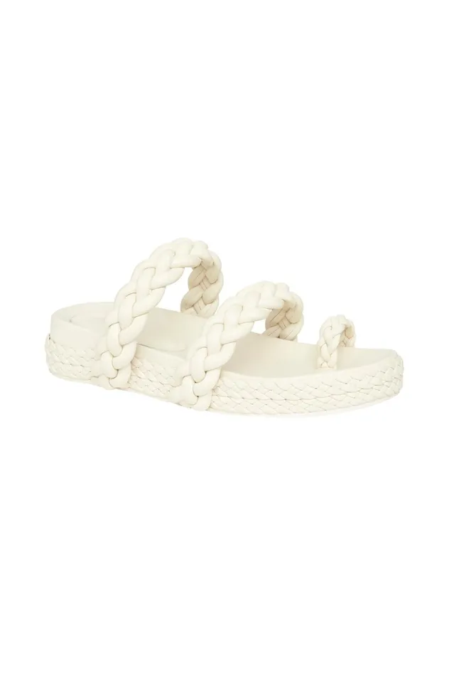 Promenade Braided Chunky Slide Ivory Women Aje Shoes