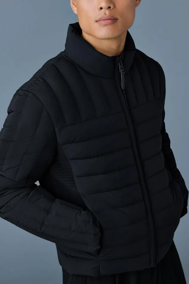 Puffer Men Mackage TRAVIS Perpendicular Channel Quilt Down Jacket Black