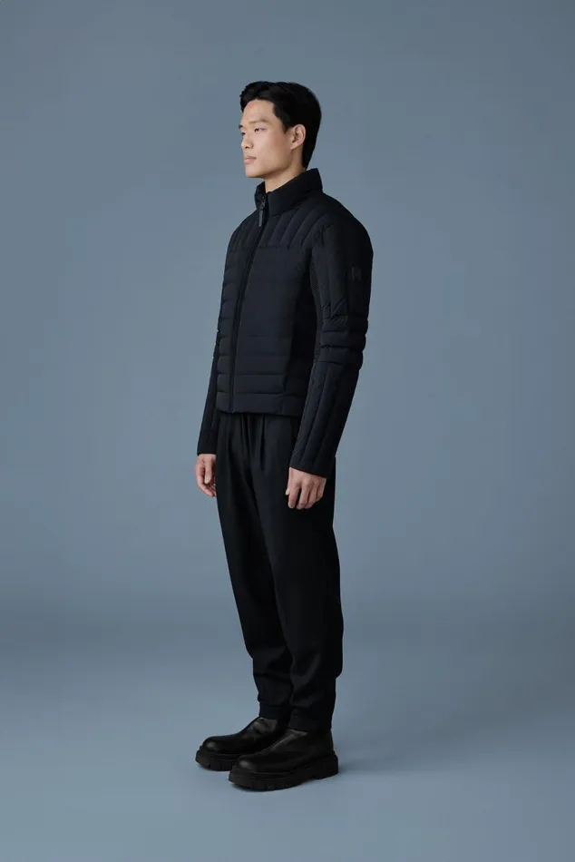 Puffer Men Mackage TRAVIS Perpendicular Channel Quilt Down Jacket Black
