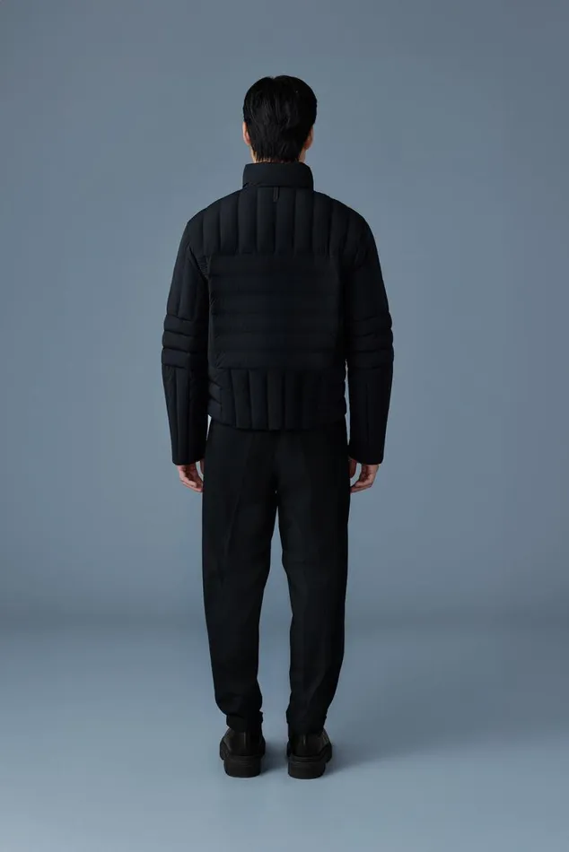 Puffer Men Mackage TRAVIS Perpendicular Channel Quilt Down Jacket Black