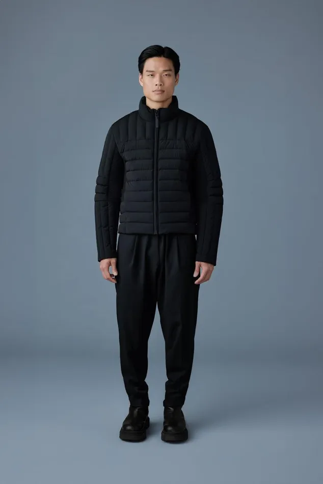 Puffer Men Mackage TRAVIS Perpendicular Channel Quilt Down Jacket Black