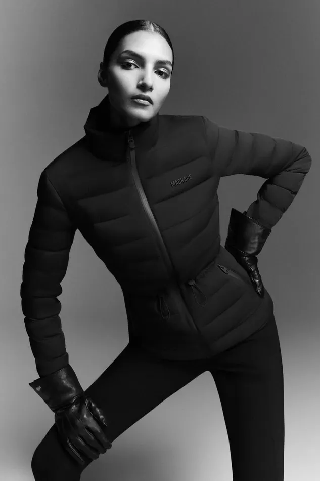 Puffers Women Mackage JACEYCITY Light Down Jacket With Stand Collar Black Puffers Women Mackage JACEYCITY Light Down Jacket With Stand Collar Black