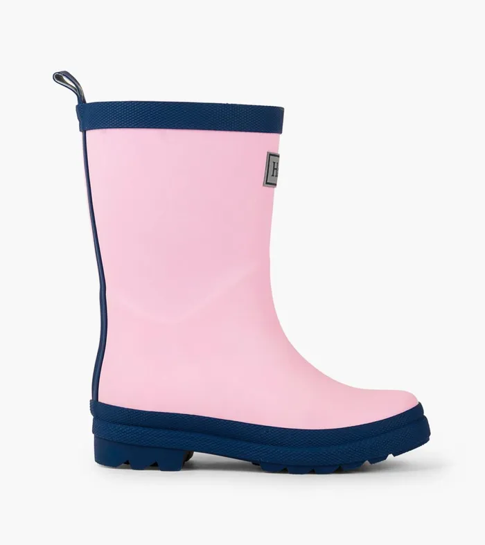 Rainwear GirlsBaby and Toddler Hatley Pink and Navy Matte Rain Boots