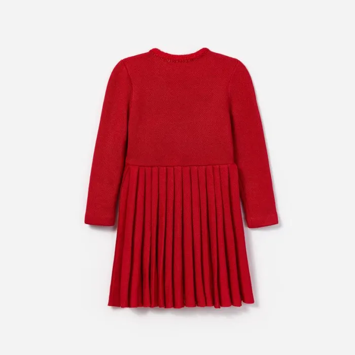 Red Knit Pleated Dress Kids Self Portrait Knitwear Red Knit Pleated Dress Kids Self Portrait Knitwear