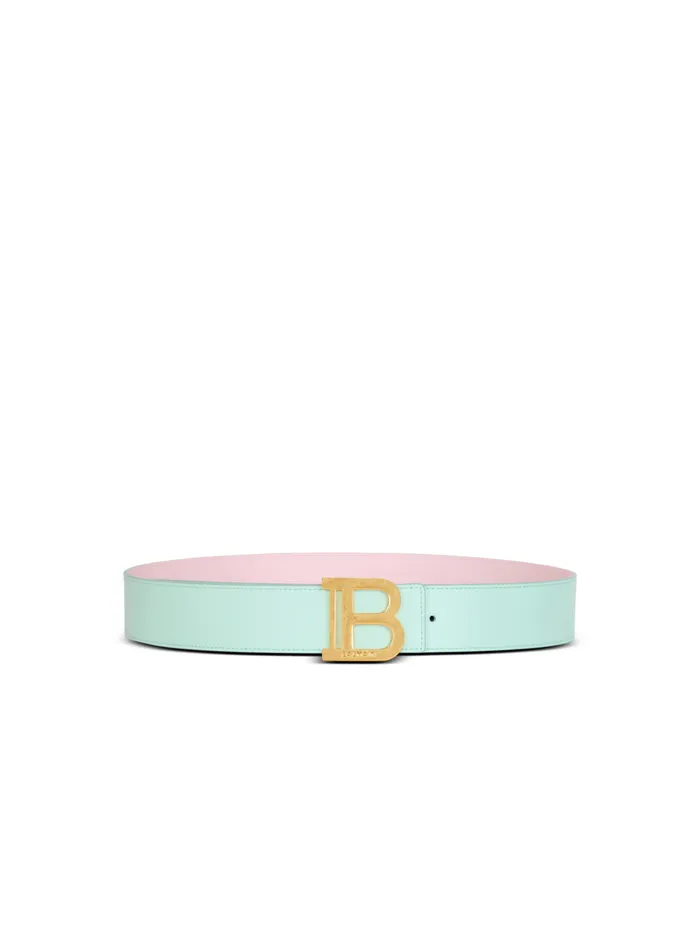 Reversible Calfskin BBelt Multicolor Women Balmain Belts