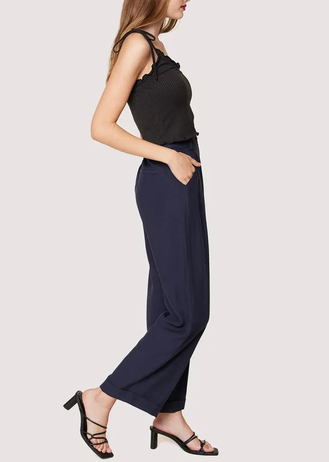 Rolled Hem Trouser Navy Women Lost Wander Pants And Shorts