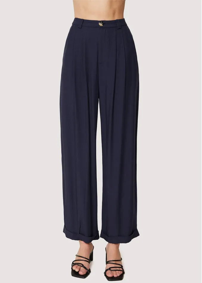 Rolled Hem Trouser Navy Women Lost Wander Pants And Shorts