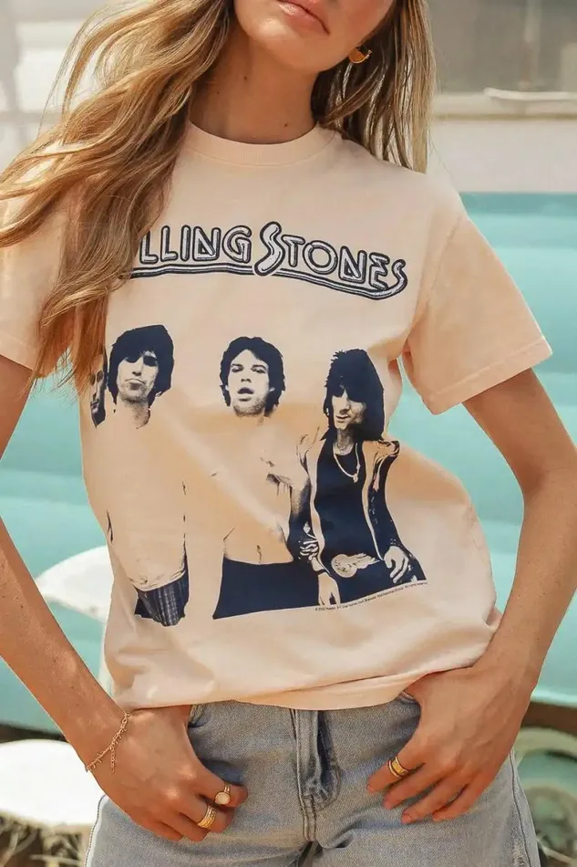 Rolling Stones TShirt 8211 FINAL SALE Rose Women Bohme Tees and Tanks