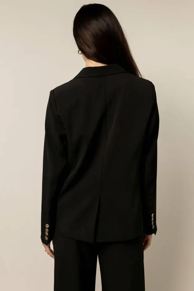 Romaine Blazer In Black Black Women Bohme Outerwear