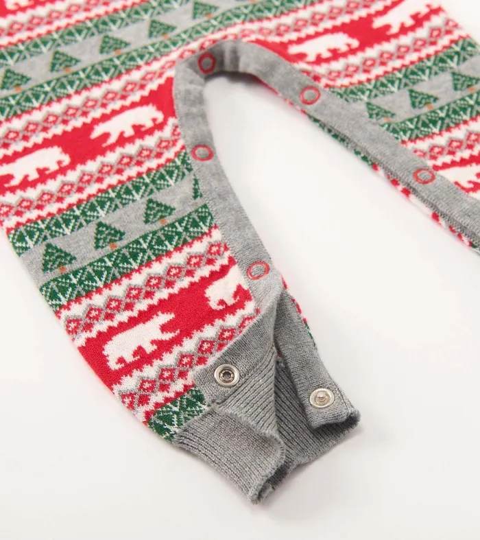 Rompers Baby and Toddler Hatley Baby Polar Bear Fair Isle Sweater Romper