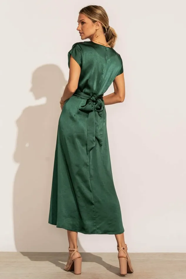 Rosalind Midi Dress In Emerald Emerald Women Bohme Dresses