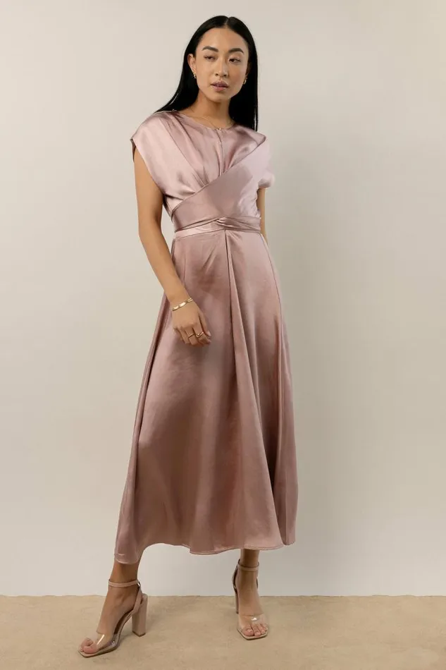 Rosalind Midi Dress In Mauve Mauve Women Bohme Dresses