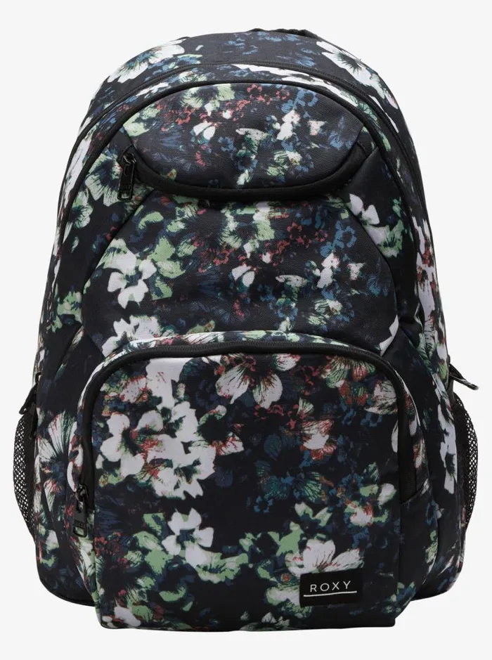 Roxy Backpacks Shadow Swell 24 L Printed Medium Backpack Anthracite Black Flowers La 8211 Women