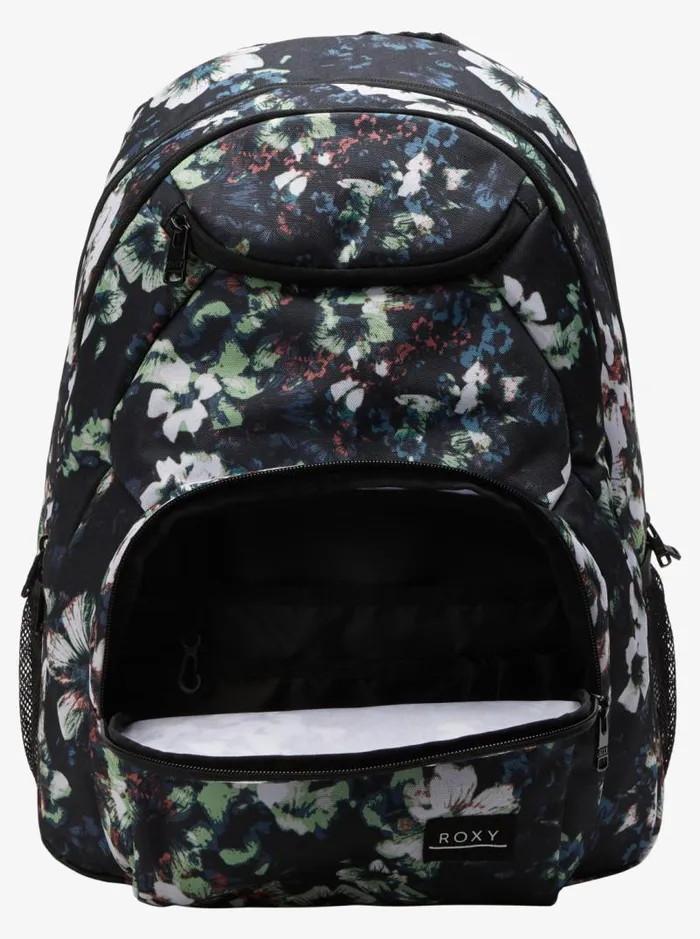 Roxy Backpacks Shadow Swell 24 L Printed Medium Backpack Anthracite Black Flowers La 8211 Women
