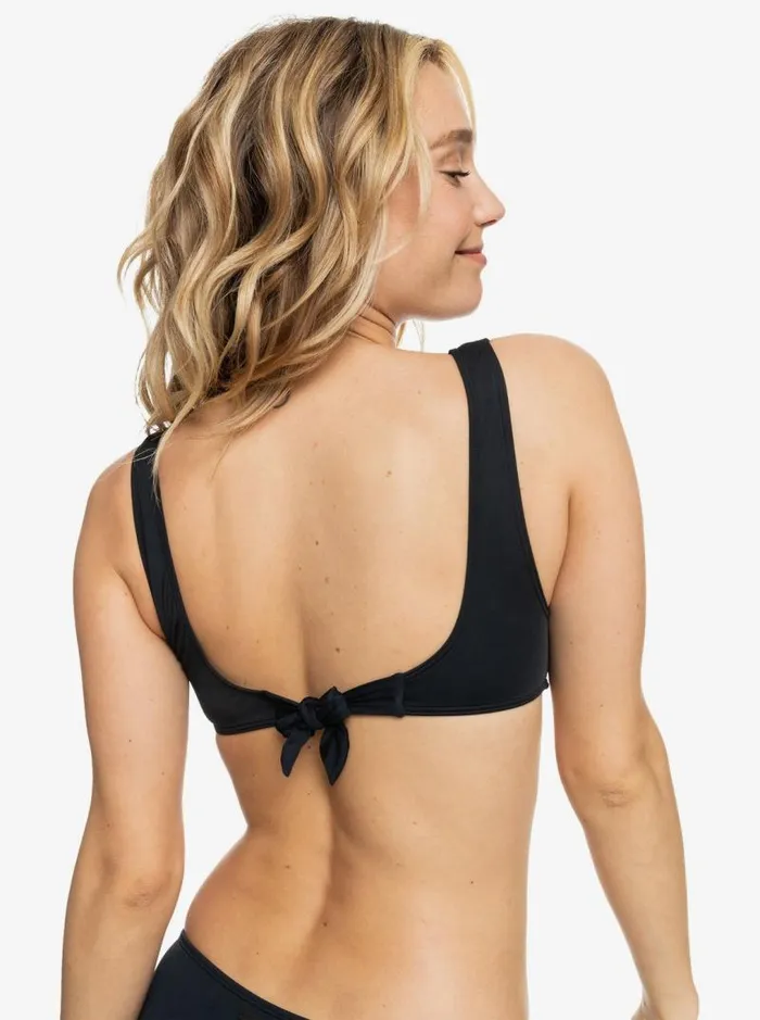 Roxy Bikini Tops Beach Classics Elongated Triangle Bikini Top Anthracite 8211 Women