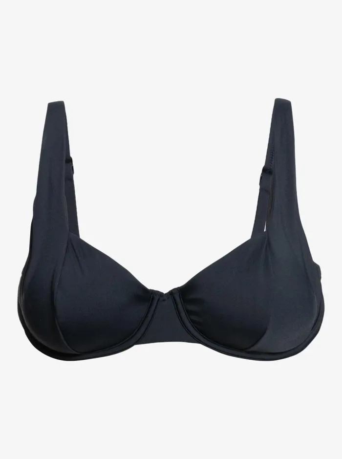 Roxy Bikini Tops Beach Classics Underwired DCup Bikini Top Anthracite 8211 Women